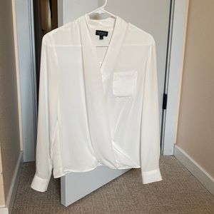 topshop white blouse size 4
